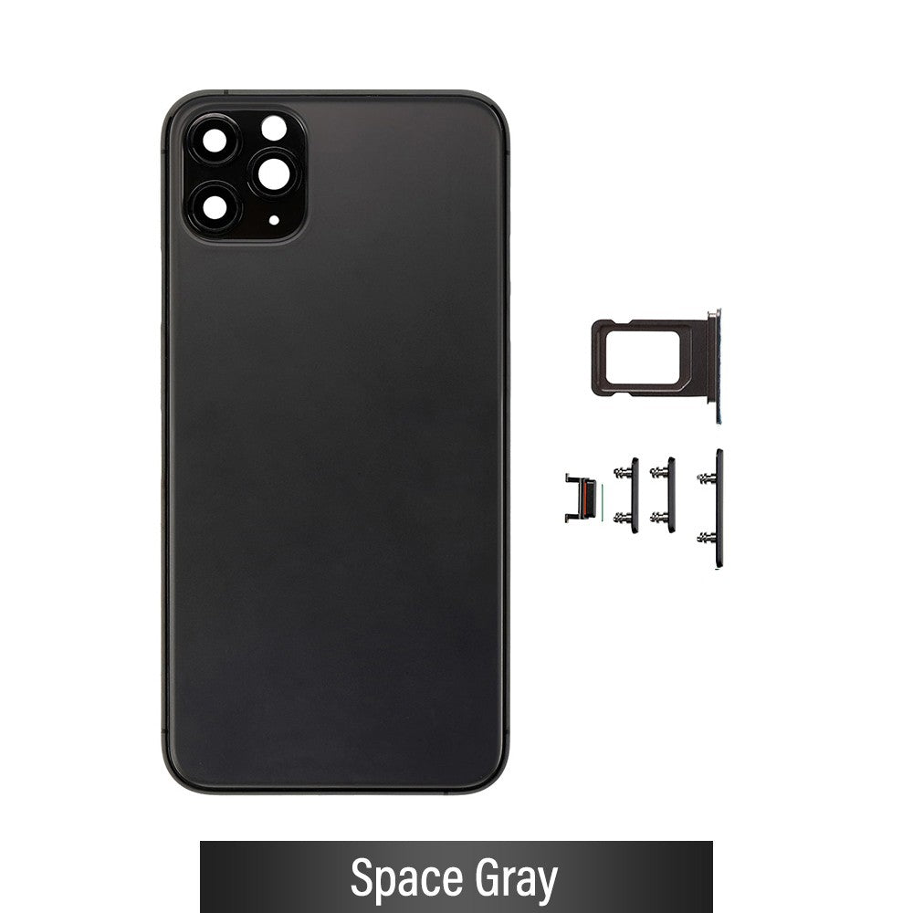 Rear Housing for iPhone 11 Pro Max (NO LOGO)-Space Gray Rear Housing for iPhone 11 Pro Max (NO LOGO)-Space Gray
